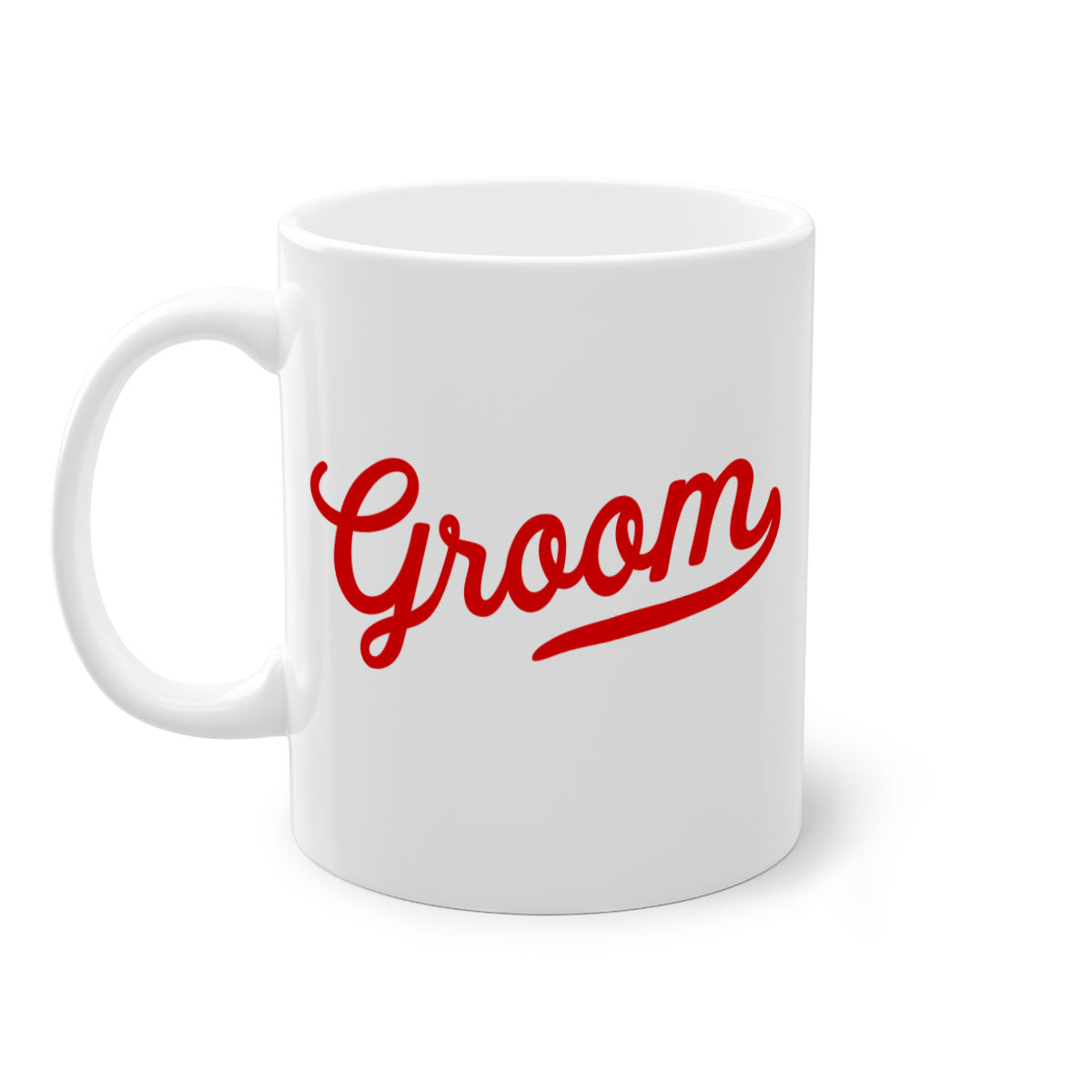 Groom 9# Mug featuring a glossy finish, colored handle, and interior, available in five vibrant colors.