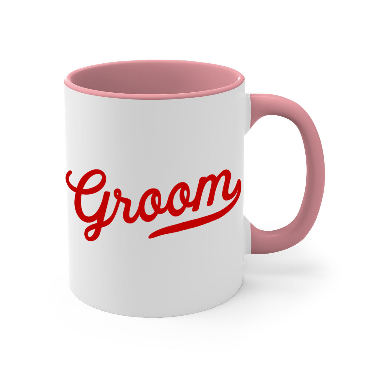 Groom 9# Mug featuring a glossy finish, colored handle, and interior, available in five vibrant colors.