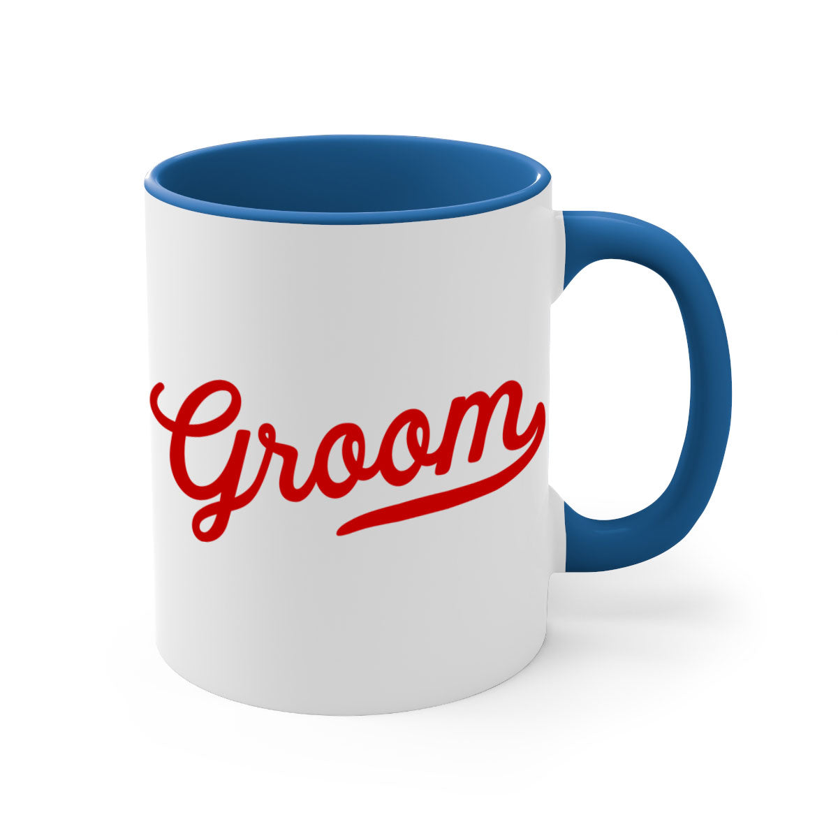 Groom 9# Mug featuring a glossy finish, colored handle, and interior, available in five vibrant colors.