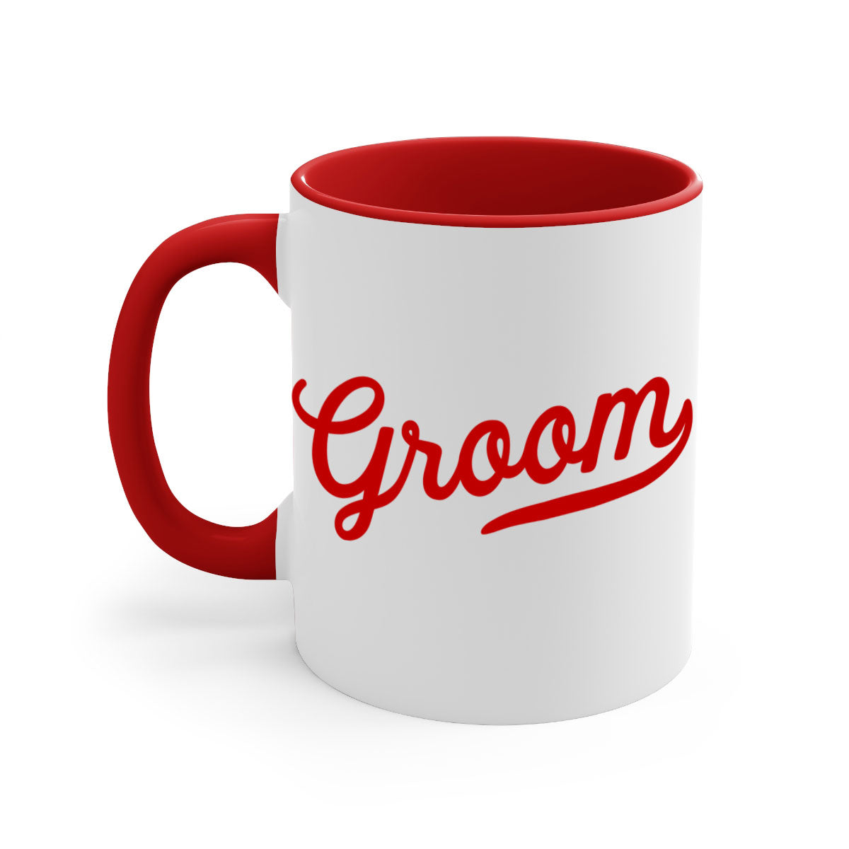 Groom 9# Mug featuring a glossy finish, colored handle, and interior, available in five vibrant colors.