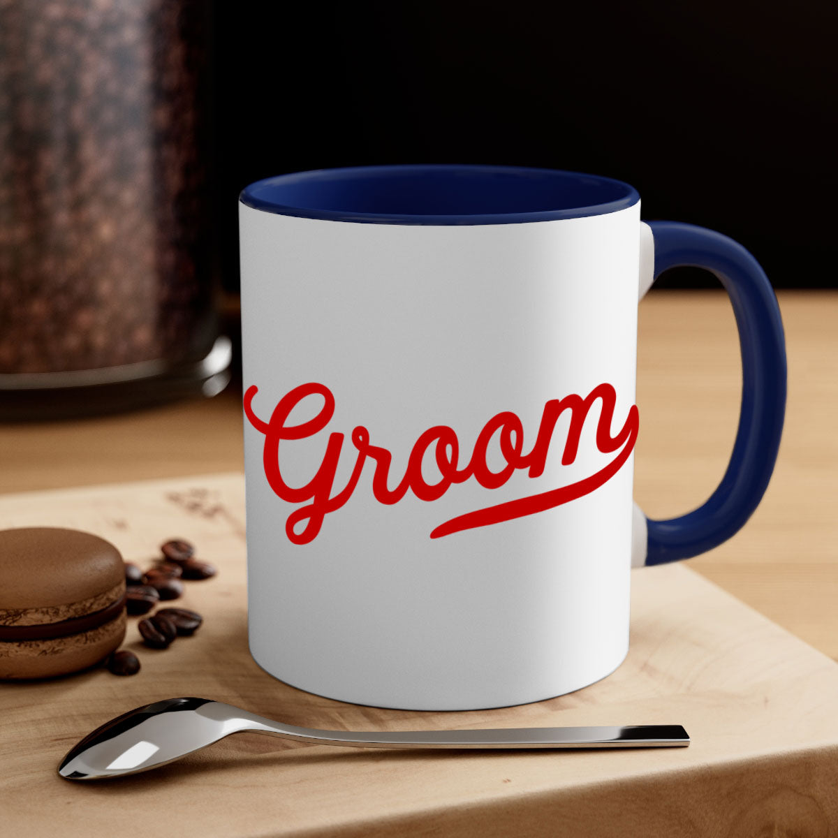 Groom 9# Mug featuring a glossy finish, colored handle, and interior, available in five vibrant colors.