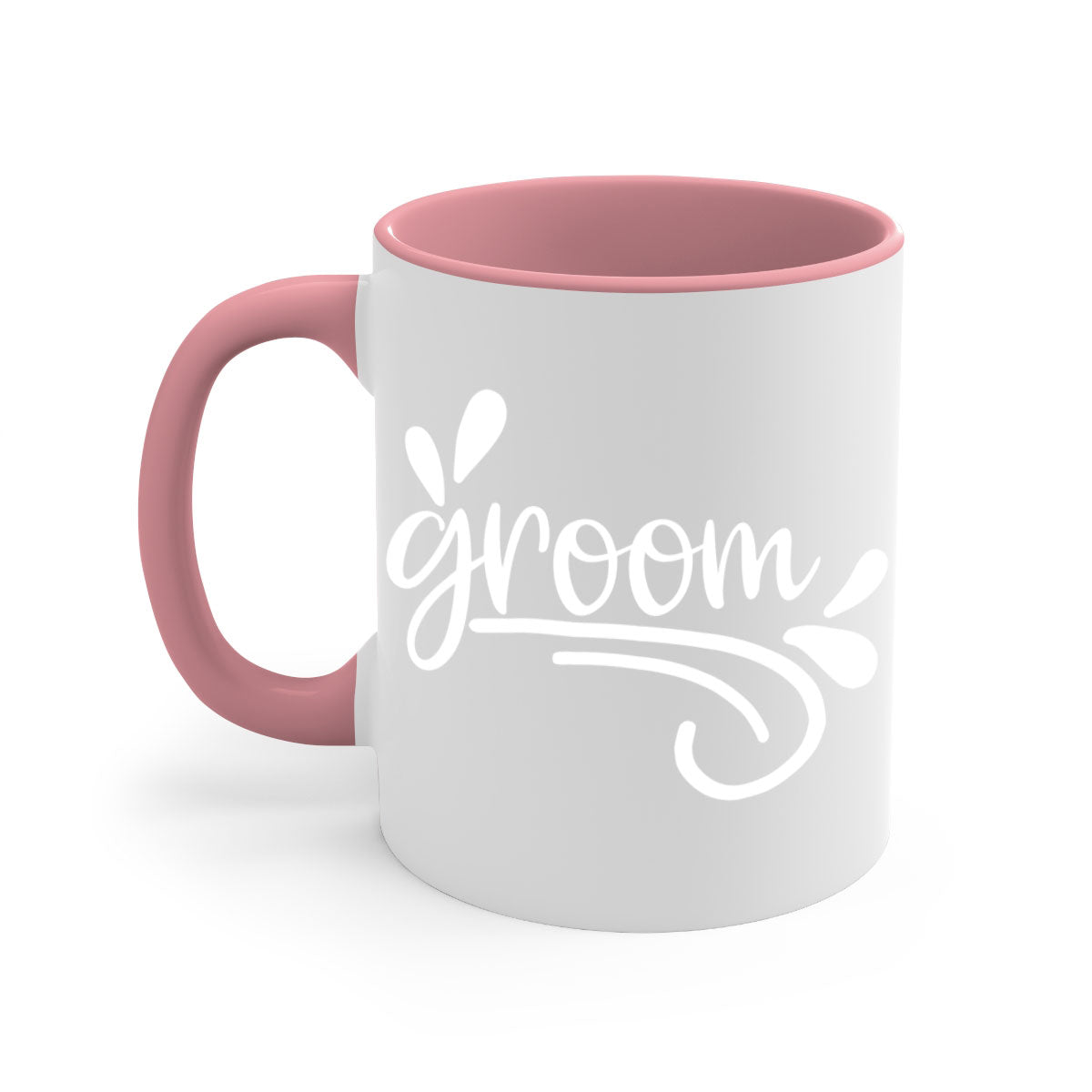Groomm15# Mug featuring a two-tone design with a colored handle and glossy finish, available in multiple colors.