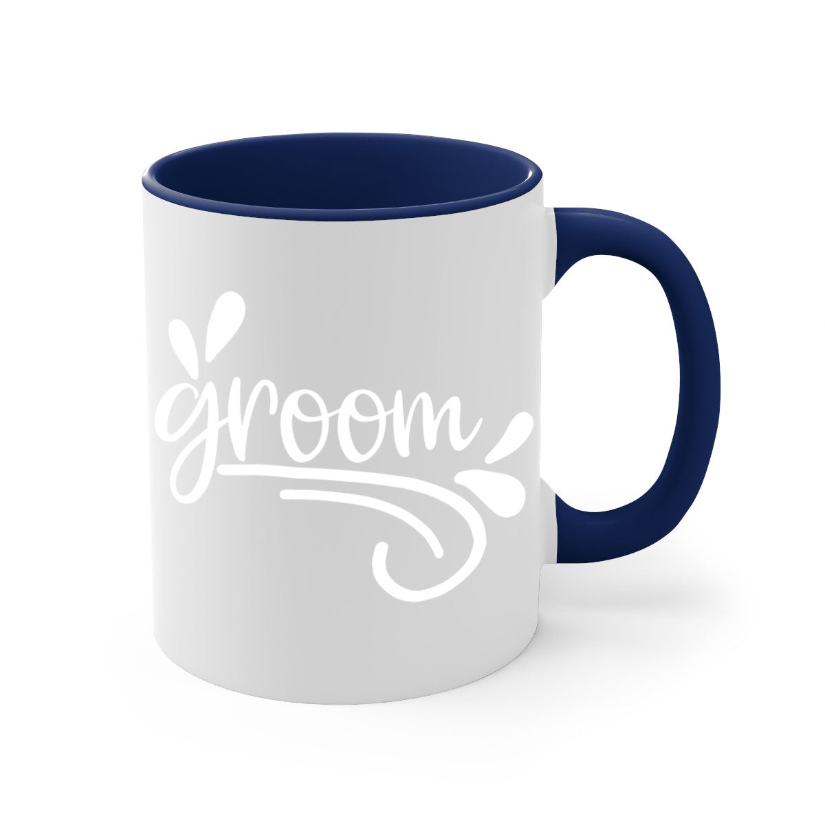 Groomm15# Mug featuring a two-tone design with a colored handle and glossy finish, available in multiple colors.