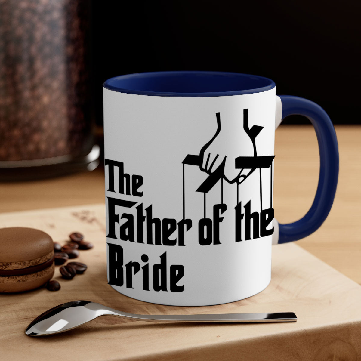 Groomsmen 26# Mug featuring a glossy finish with a colored handle and interior, available in multiple colors.
