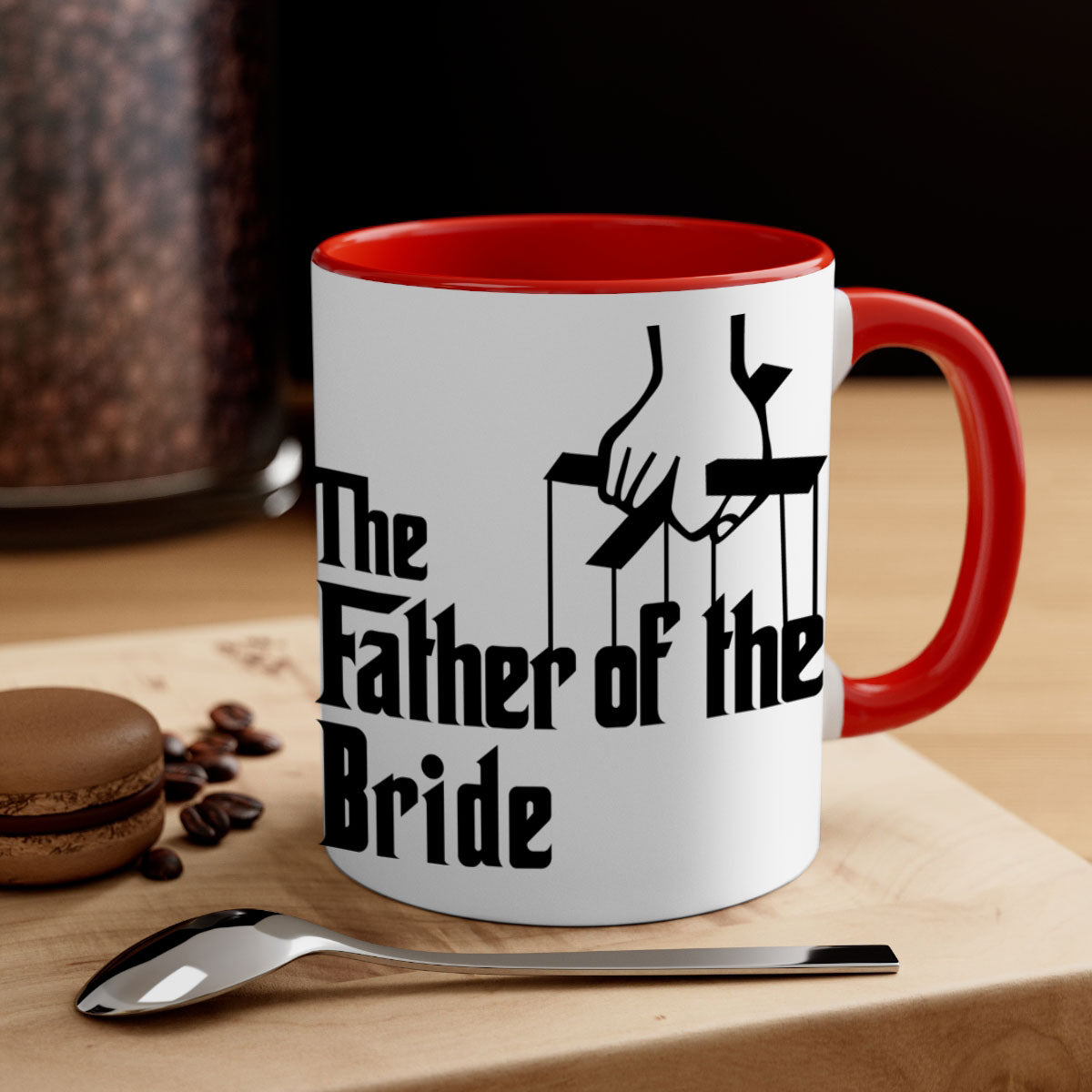 Groomsmen 26# Mug featuring a glossy finish with a colored handle and interior, available in multiple colors.