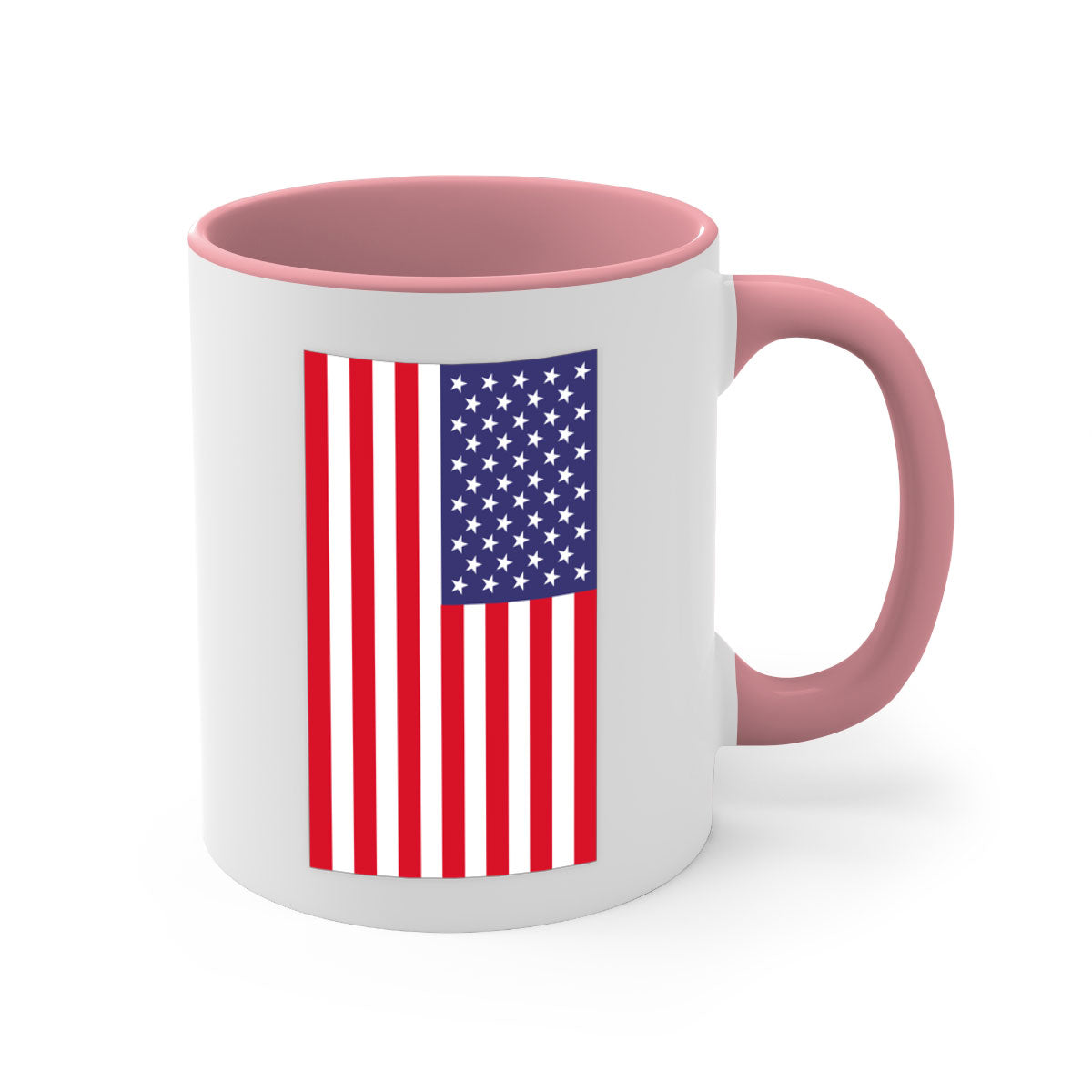 Grunge Flag 53# Mug featuring a glossy finish, colored handle, and interior, available in multiple colors and sizes.