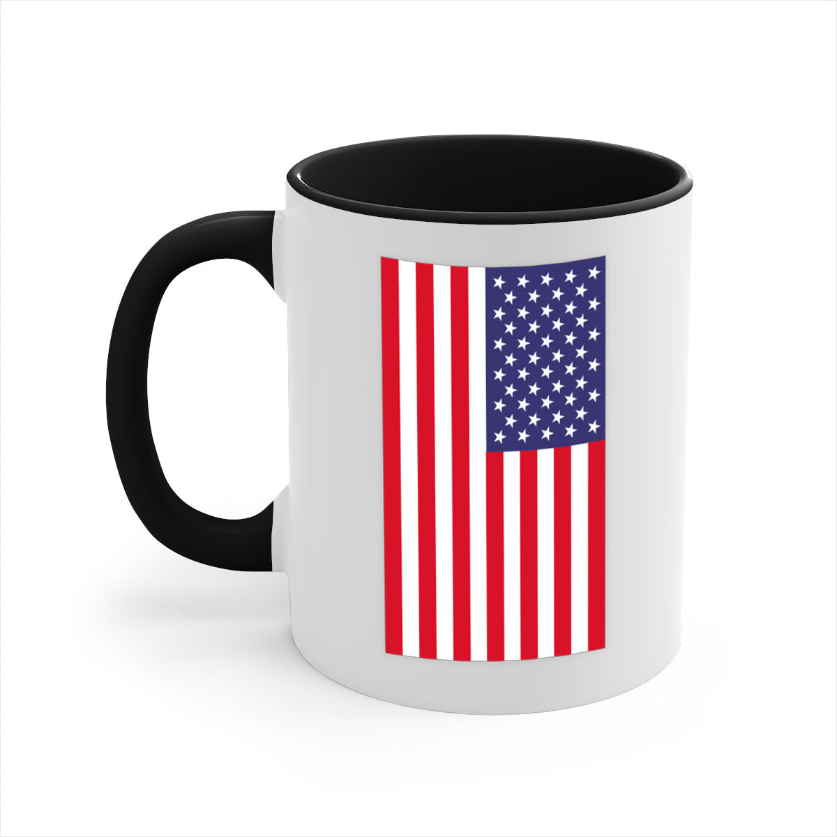 Grunge Flag 53# Mug featuring a glossy finish, colored handle, and interior, available in multiple colors and sizes.