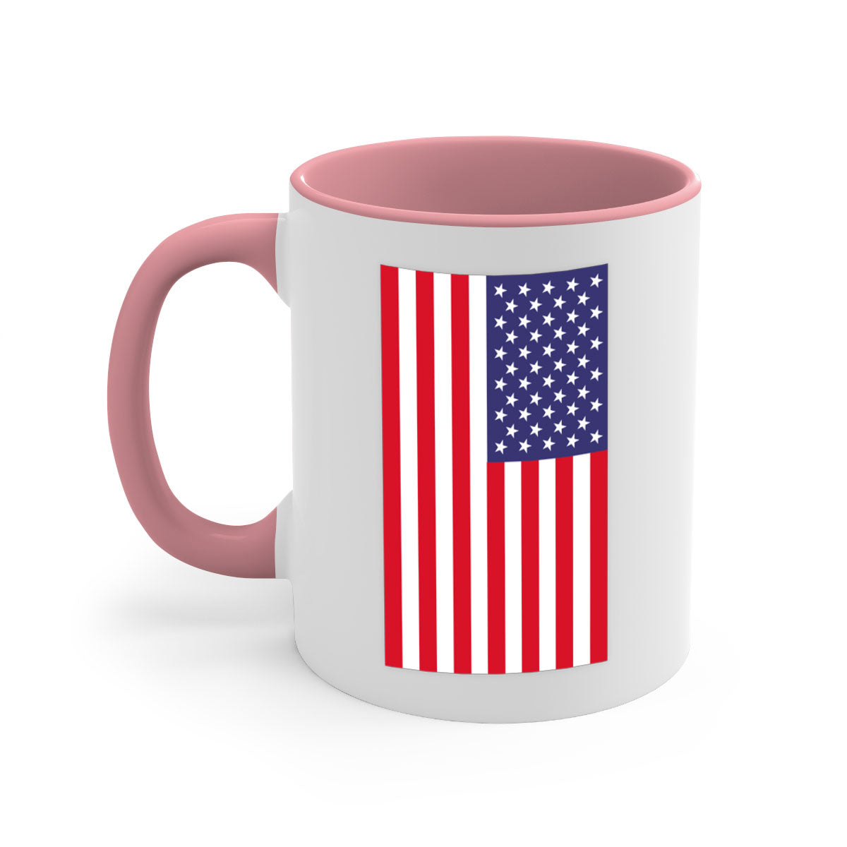 Grunge Flag 53# Mug featuring a glossy finish, colored handle, and interior, available in multiple colors and sizes.