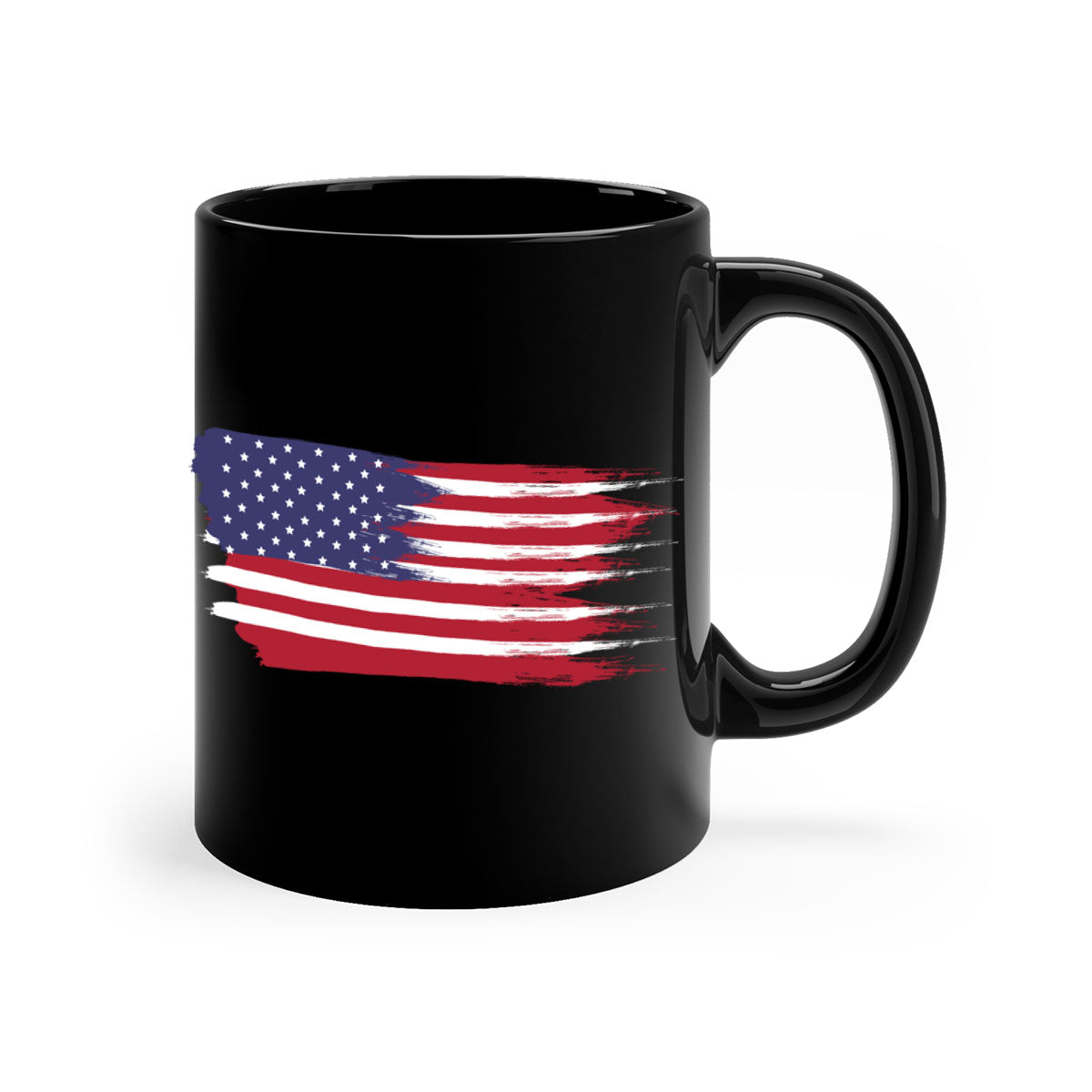 Grunge Flag 54# Mug featuring a two-tone design with a colored handle and glossy finish, available in multiple colors.