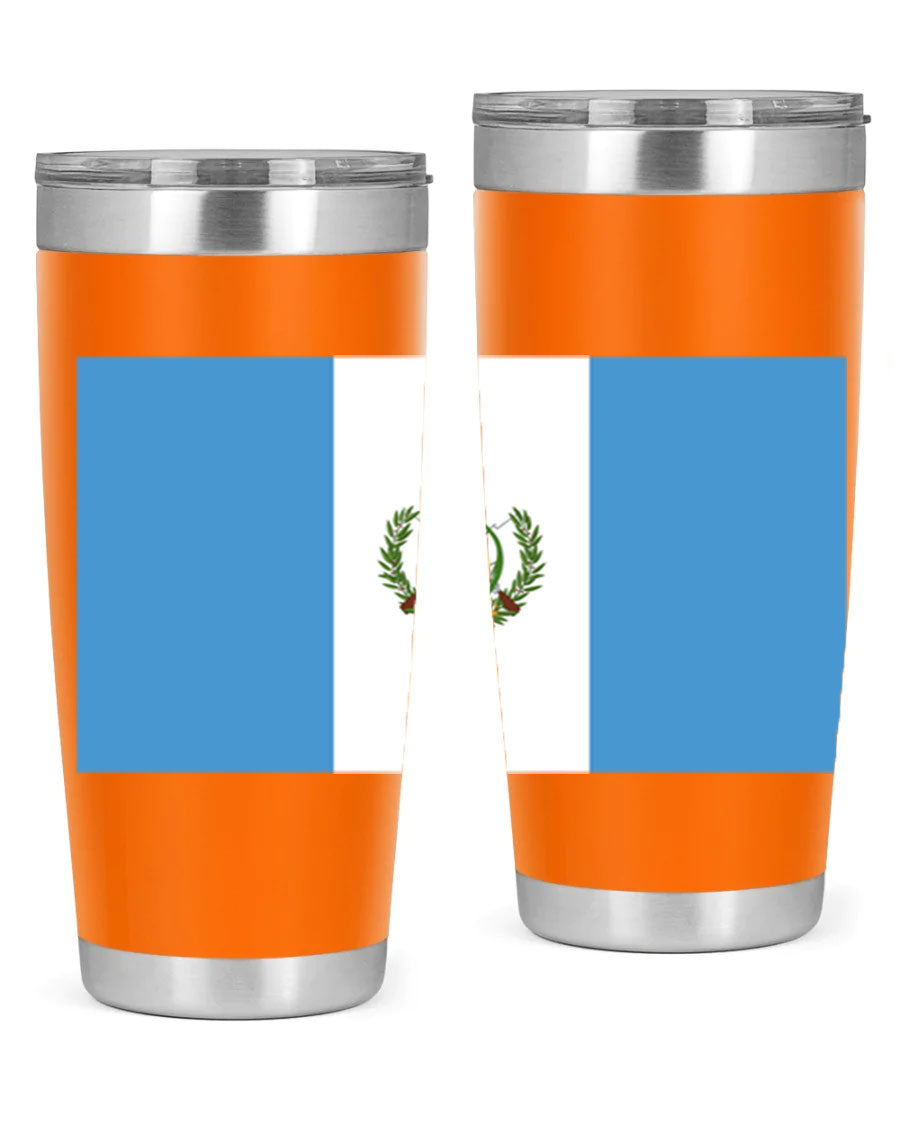 Guatemala 129# Tumbler featuring a double wall vacuum design, copper lining, and a drink-thru lid, perfect for hot and cold beverages.