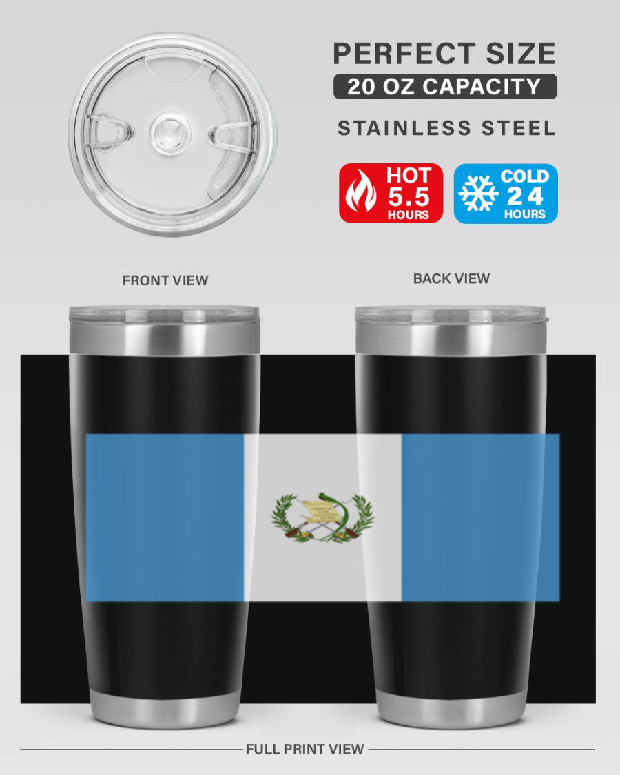 Guatemala 129# Tumbler featuring a double wall vacuum design, copper lining, and a drink-thru lid, perfect for hot and cold beverages.