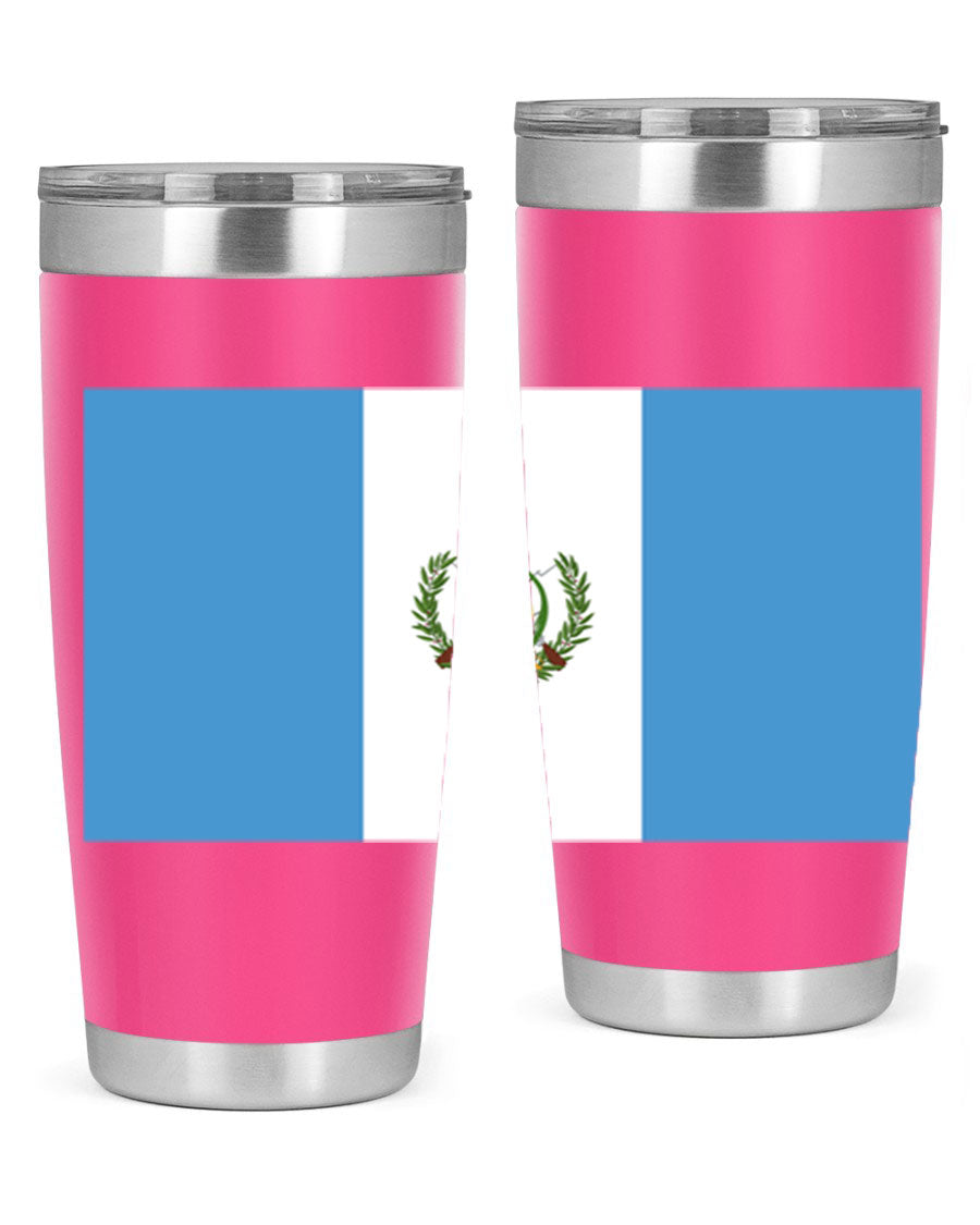 Guatemala 129# Tumbler featuring a double wall vacuum design, copper lining, and a drink-thru lid, perfect for hot and cold beverages.