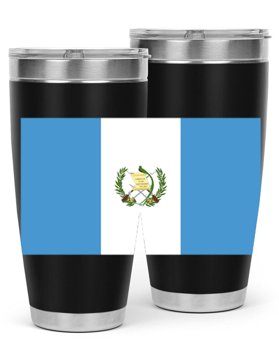 Guatemala 129# Tumbler featuring a double wall vacuum design, copper lining, and a drink-thru lid, perfect for hot and cold beverages.