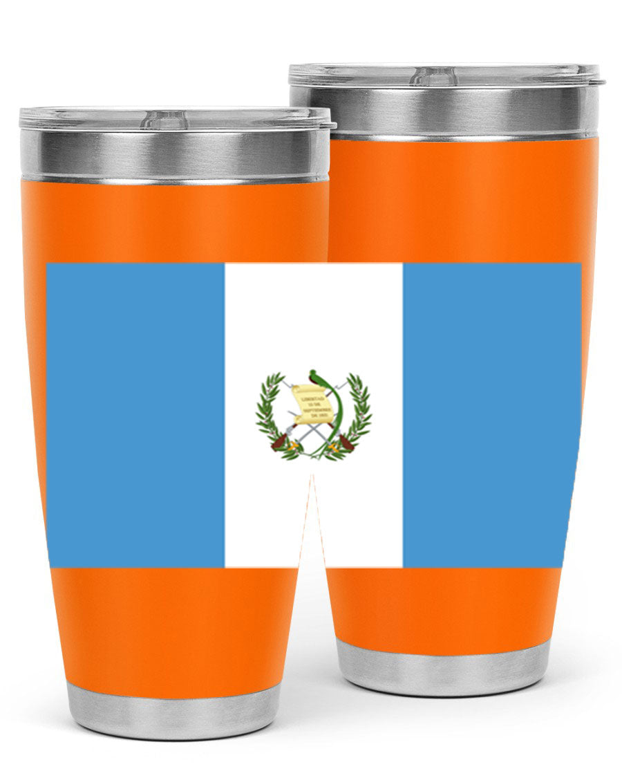 Guatemala 129# Tumbler featuring a double wall vacuum design, copper lining, and a drink-thru lid, perfect for hot and cold beverages.