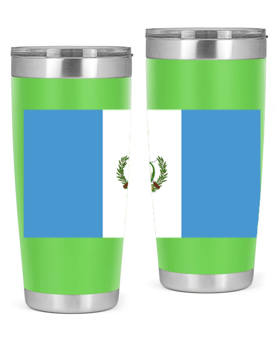Guatemala 129# Tumbler featuring a double wall vacuum design, copper lining, and a drink-thru lid, perfect for hot and cold beverages.