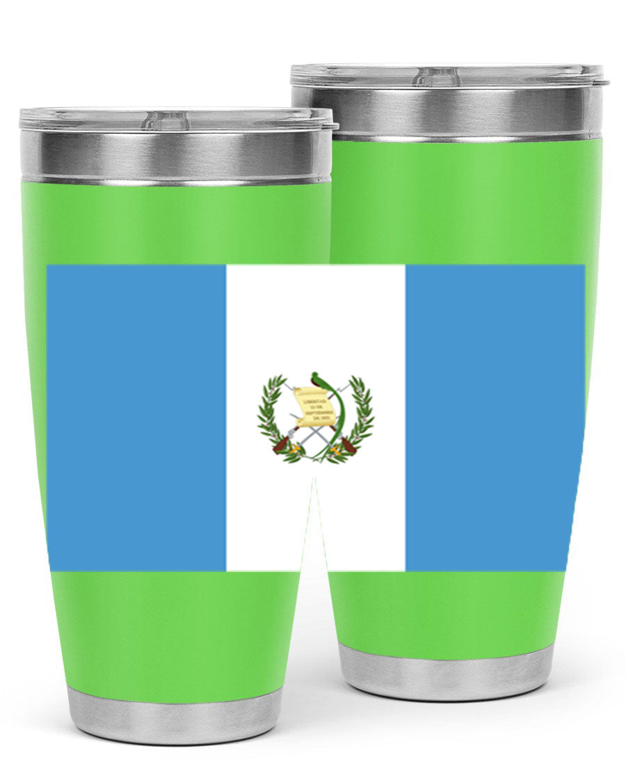 Guatemala 129# Tumbler featuring a double wall vacuum design, copper lining, and a drink-thru lid, perfect for hot and cold beverages.