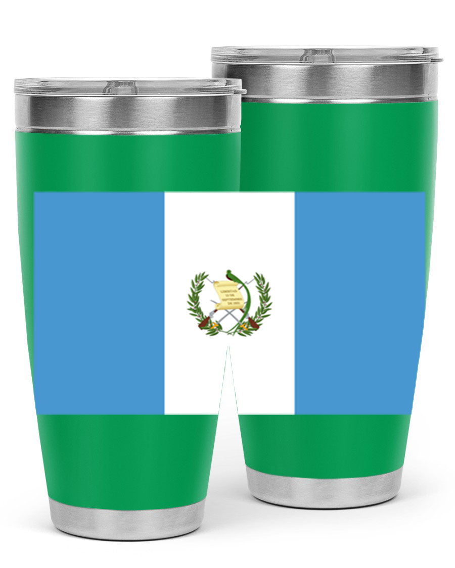 Guatemala 129# Tumbler featuring a double wall vacuum design, copper lining, and a drink-thru lid, perfect for hot and cold beverages.