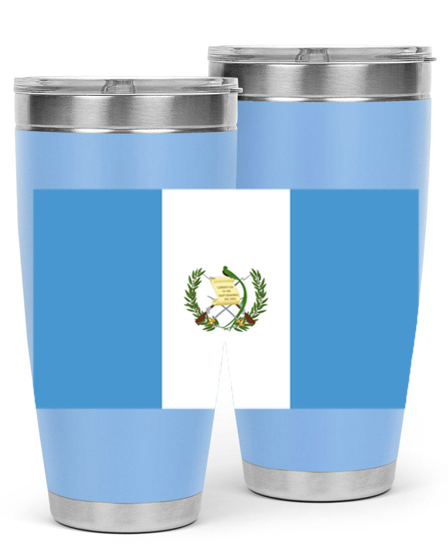Guatemala 129# Tumbler featuring a double wall vacuum design, copper lining, and a drink-thru lid, perfect for hot and cold beverages.