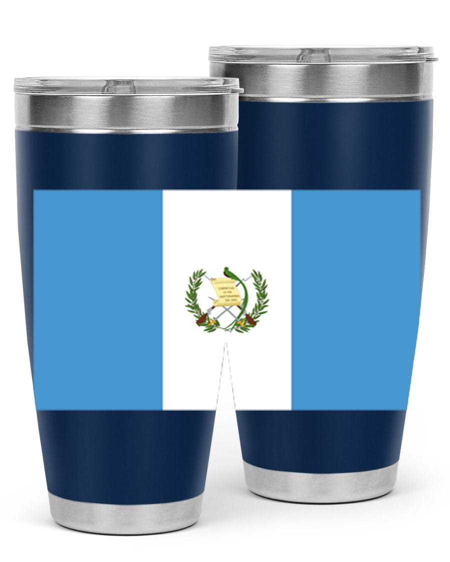 Guatemala 129# Tumbler featuring a double wall vacuum design, copper lining, and a drink-thru lid, perfect for hot and cold beverages.