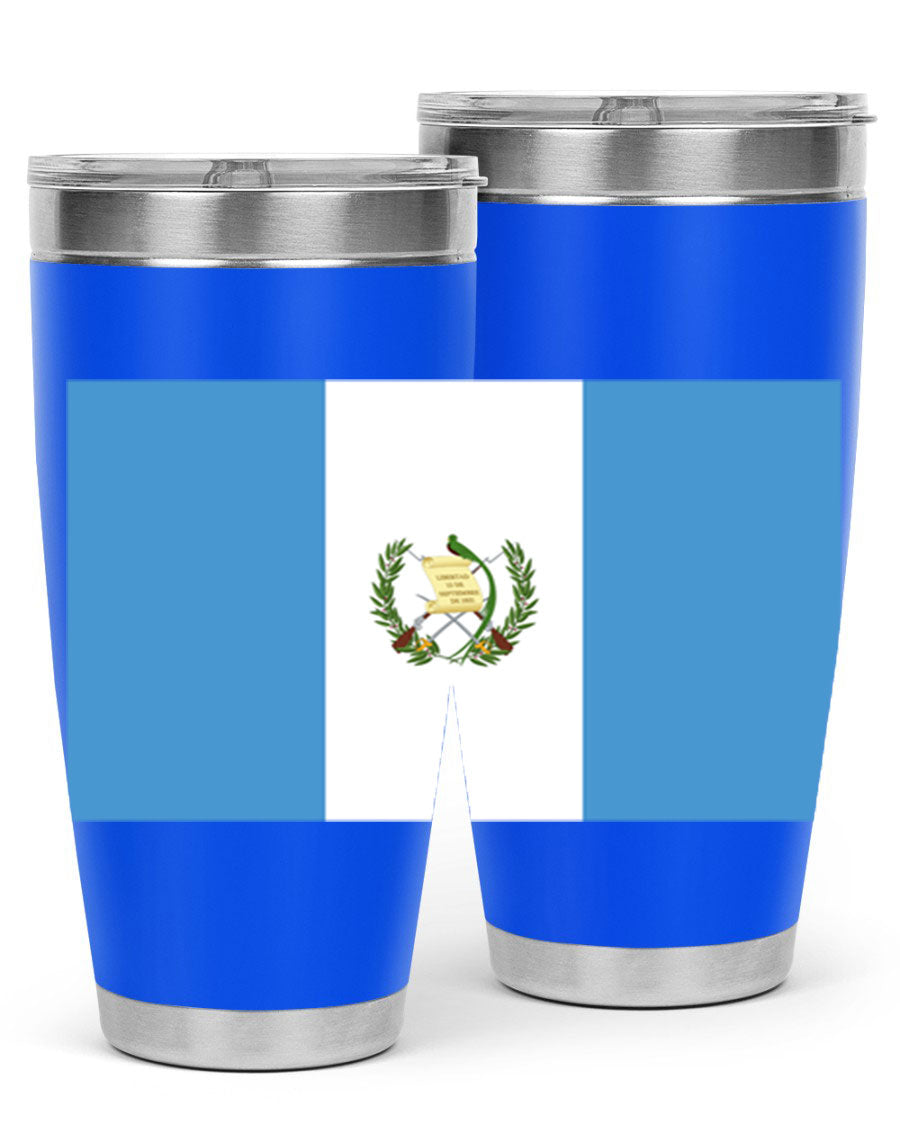 Guatemala 129# Tumbler featuring a double wall vacuum design, copper lining, and a drink-thru lid, perfect for hot and cold beverages.