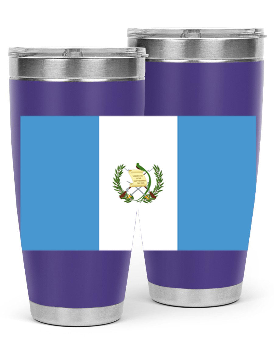 Guatemala 129# Tumbler featuring a double wall vacuum design, copper lining, and a drink-thru lid, perfect for hot and cold beverages.