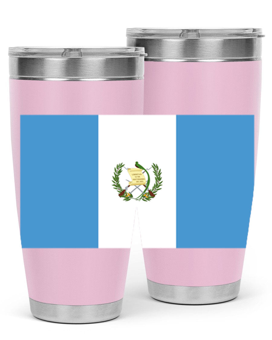Guatemala 129# Tumbler featuring a double wall vacuum design, copper lining, and a drink-thru lid, perfect for hot and cold beverages.