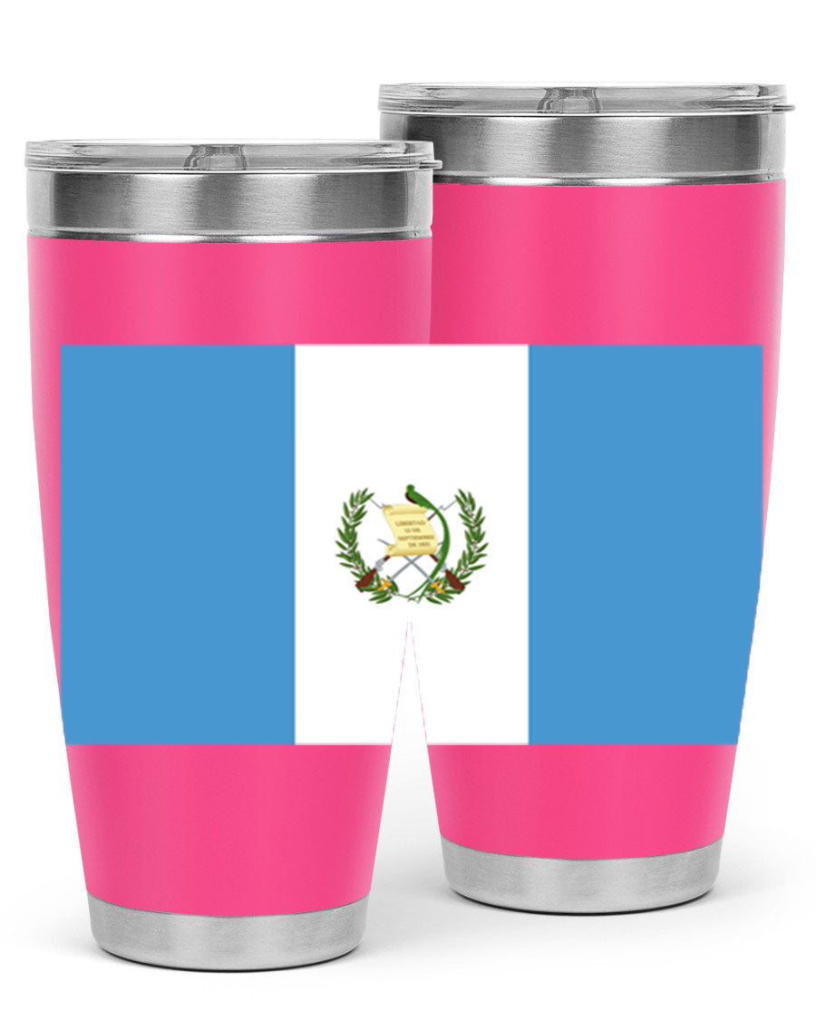 Guatemala 129# Tumbler featuring a double wall vacuum design, copper lining, and a drink-thru lid, perfect for hot and cold beverages.
