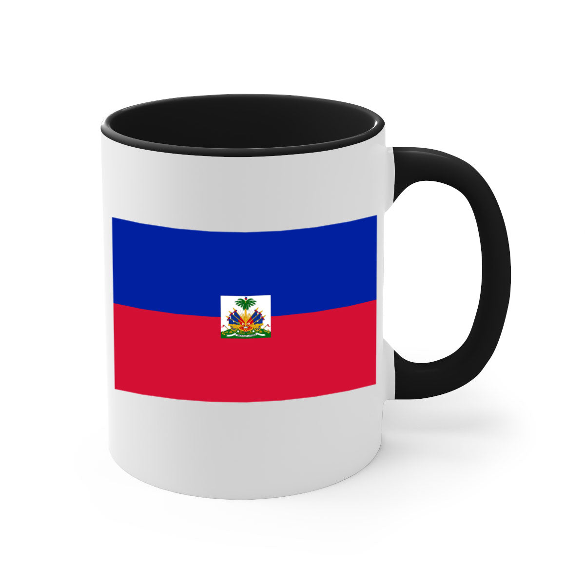 Haiti 125# Mug featuring a glossy finish with a colored handle and interior, available in multiple colors.