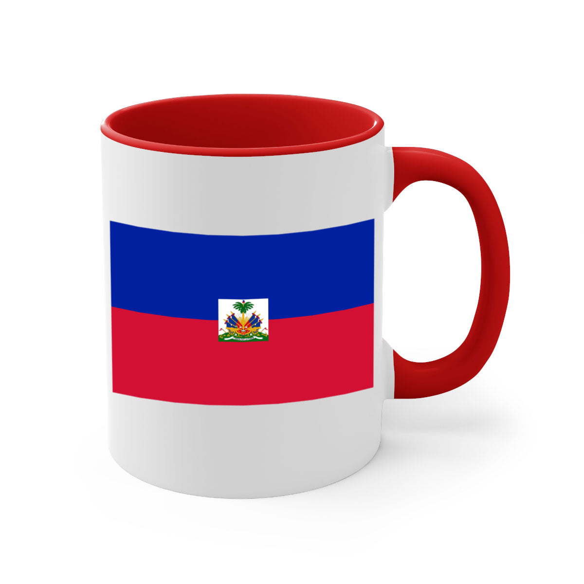 Haiti 125# Mug featuring a glossy finish with a colored handle and interior, available in multiple colors.