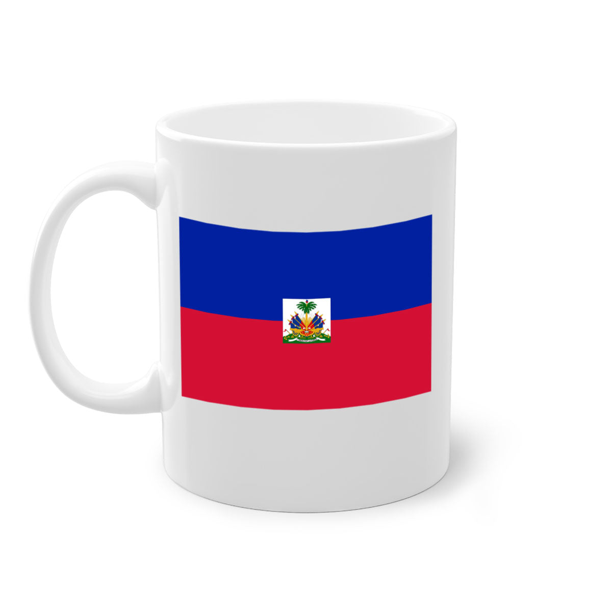 Haiti 125# Mug featuring a glossy finish with a colored handle and interior, available in multiple colors.