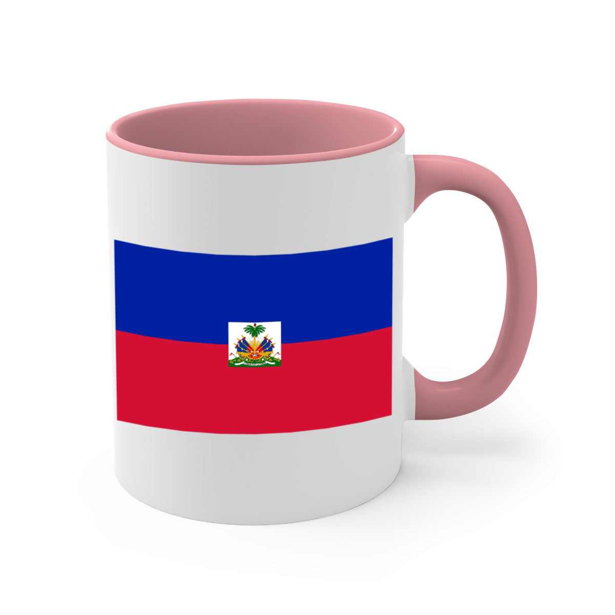 Haiti 125# Mug featuring a glossy finish with a colored handle and interior, available in multiple colors.