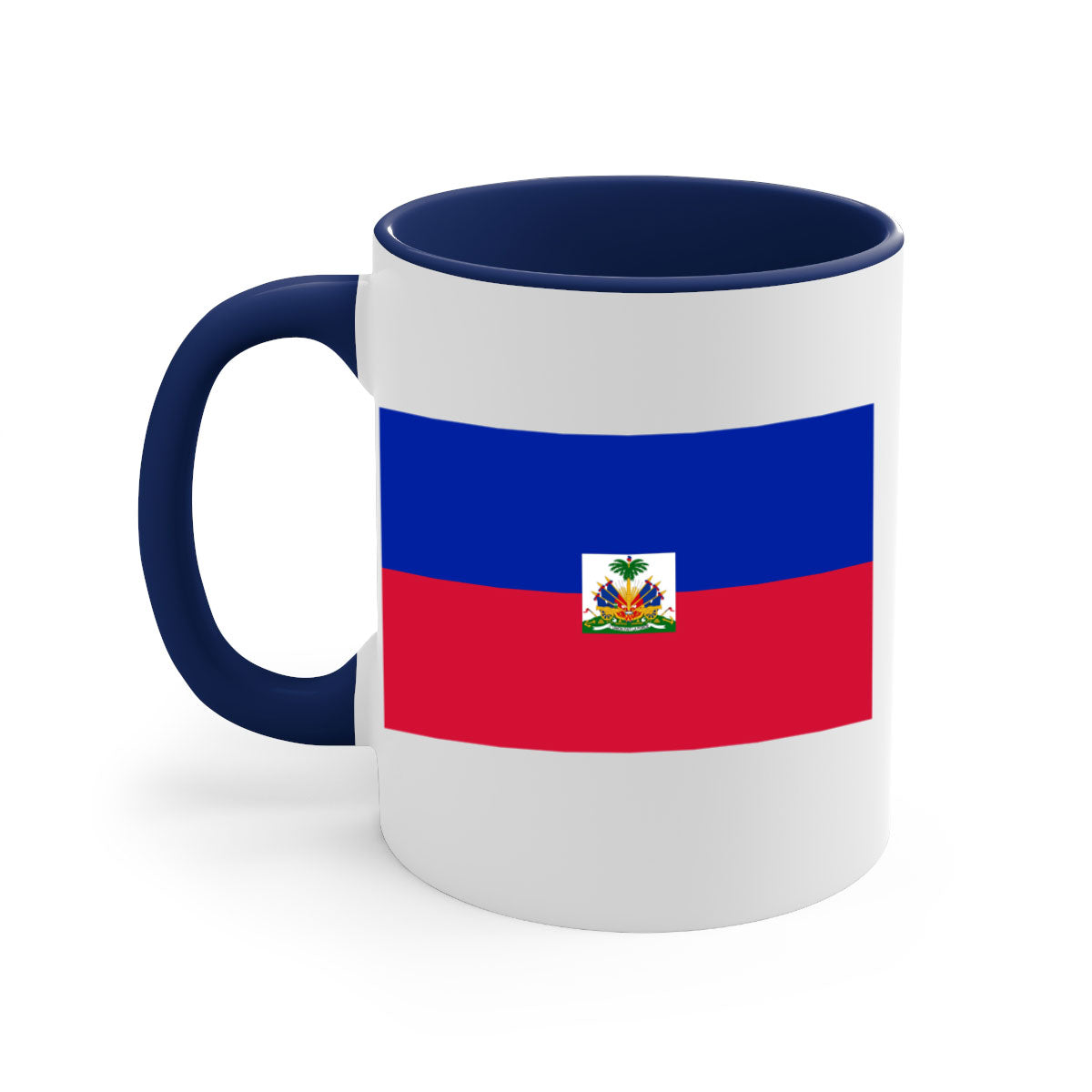 Haiti 125# Mug featuring a glossy finish with a colored handle and interior, available in multiple colors.