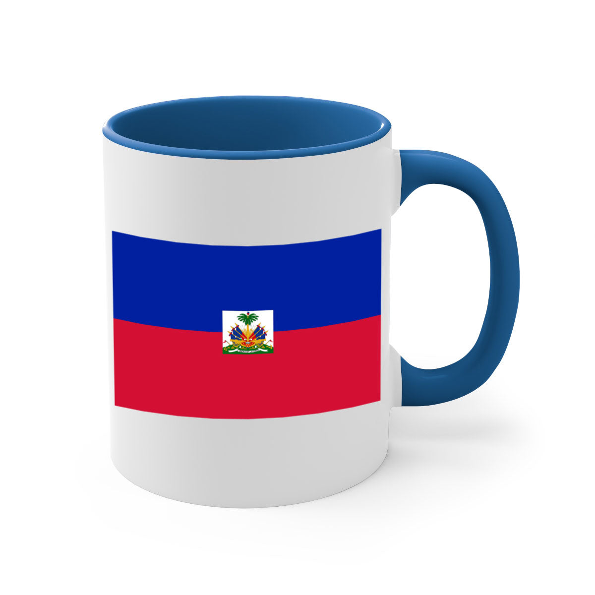 Haiti 125# Mug featuring a glossy finish with a colored handle and interior, available in multiple colors.