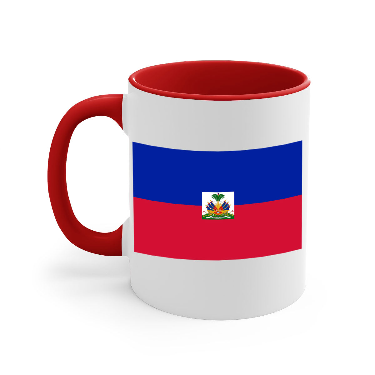 Haiti 125# Mug featuring a glossy finish with a colored handle and interior, available in multiple colors.