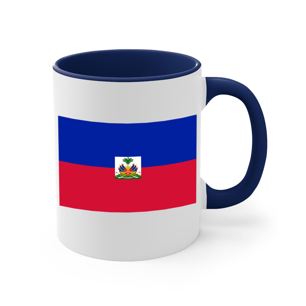 Haiti 125# Mug featuring a glossy finish with a colored handle and interior, available in multiple colors.