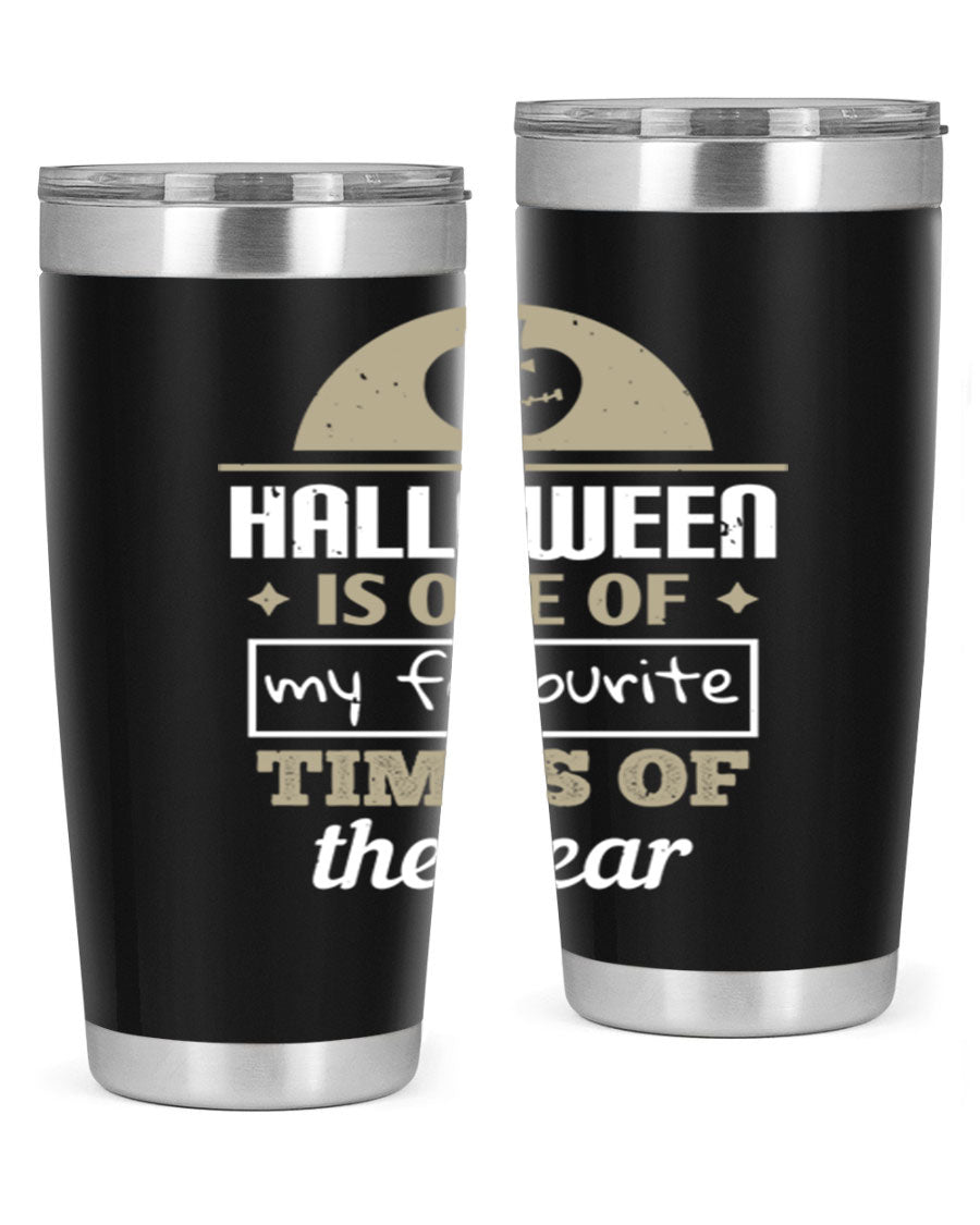 Halloween-themed 20oz tumbler made of stainless steel with a festive design, perfect for hot and cold beverages.