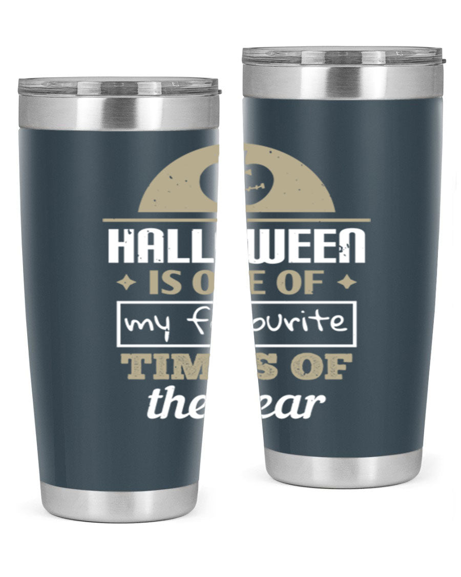 Halloween-themed 20oz tumbler made of stainless steel with a festive design, perfect for hot and cold beverages.