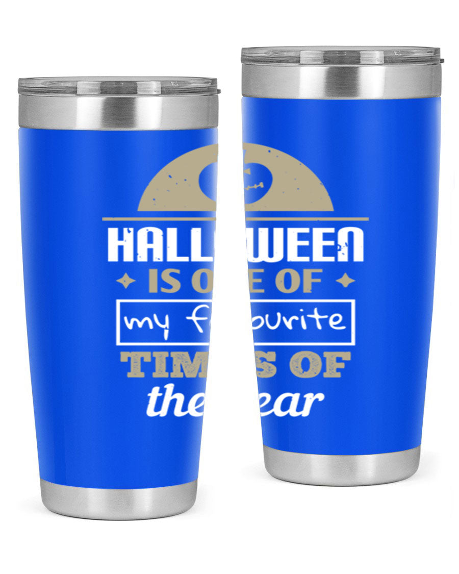 Halloween-themed 20oz tumbler made of stainless steel with a festive design, perfect for hot and cold beverages.