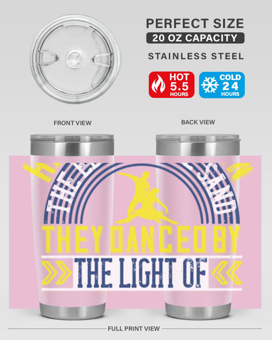 Hand in Hand on the Edge of the Sand Tumbler, a stylish double wall vacuum stainless steel drinkware with a press-in lid.