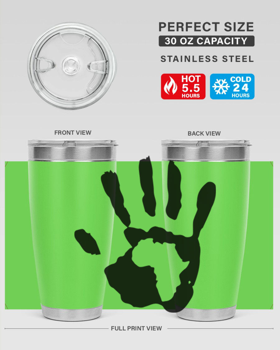 Cotton tank top featuring a hand with Africa design and inspiring phrases, perfect for casual wear.