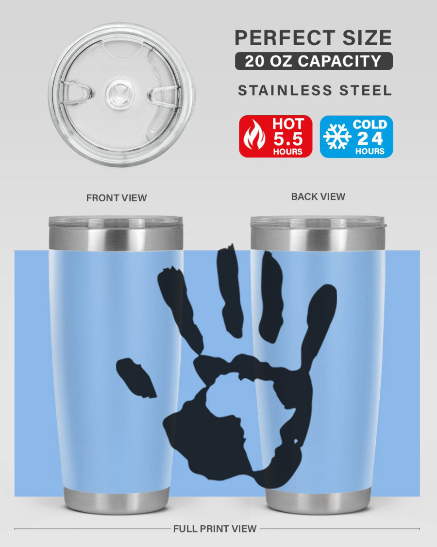 Cotton tank top featuring a hand with Africa design and inspiring phrases, perfect for casual wear.