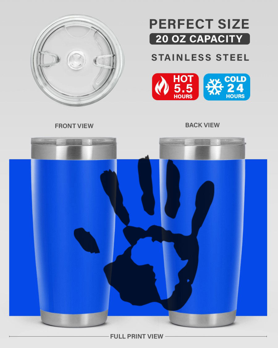 Cotton tank top featuring a hand with Africa design and inspiring phrases, perfect for casual wear.