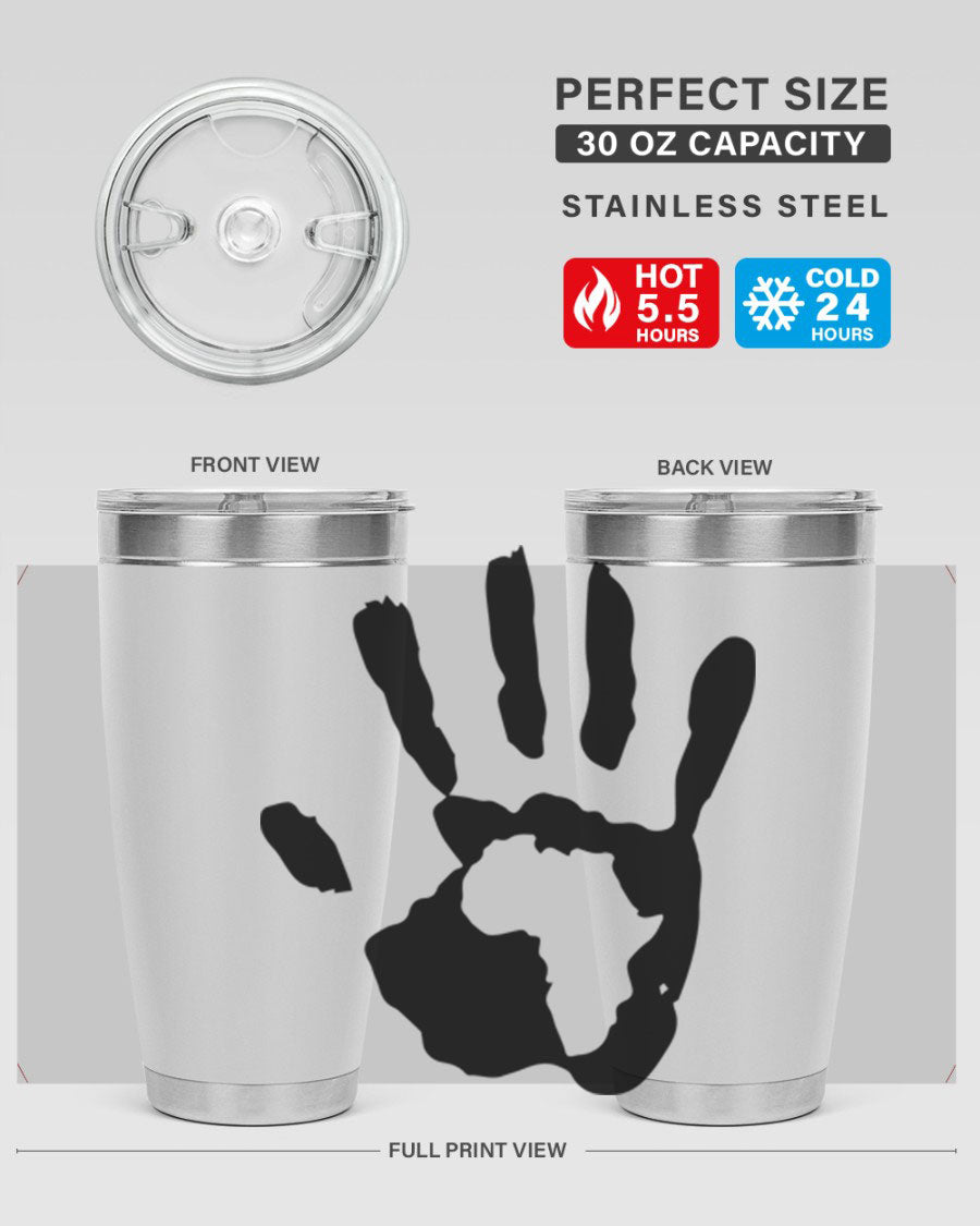 Cotton tank top featuring a hand with Africa design and inspiring phrases, perfect for casual wear.