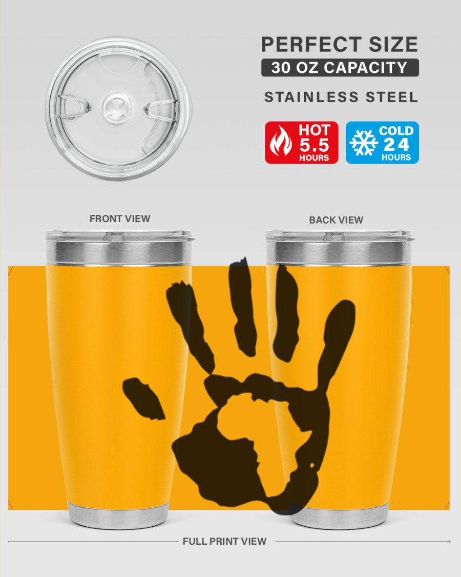 Cotton tank top featuring a hand with Africa design and inspiring phrases, perfect for casual wear.