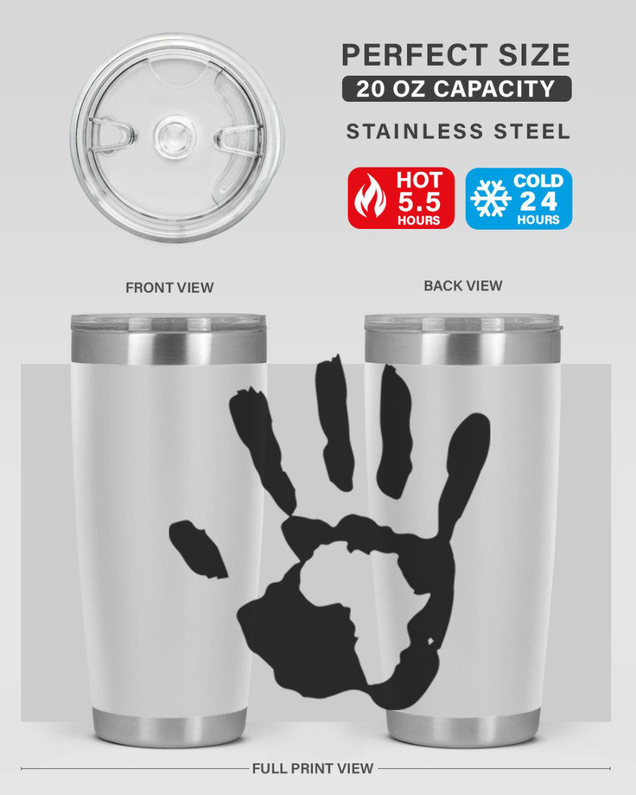 Cotton tank top featuring a hand with Africa design and inspiring phrases, perfect for casual wear.