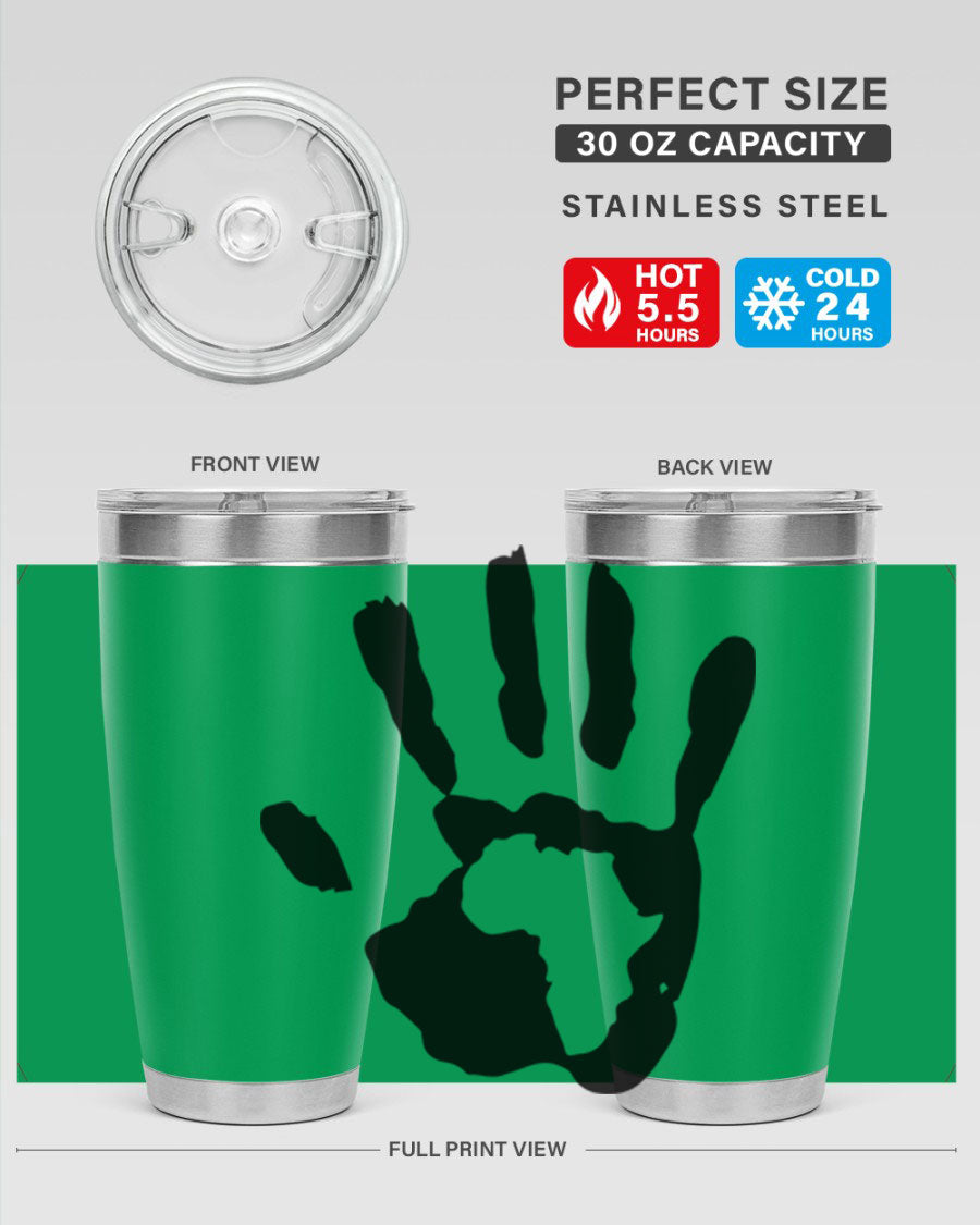 Cotton tank top featuring a hand with Africa design and inspiring phrases, perfect for casual wear.