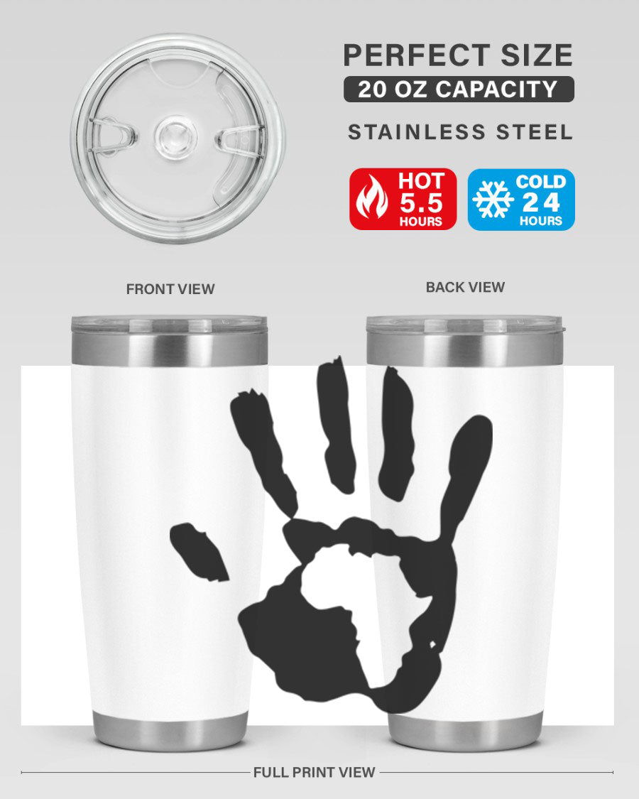 Cotton tank top featuring a hand with Africa design and inspiring phrases, perfect for casual wear.