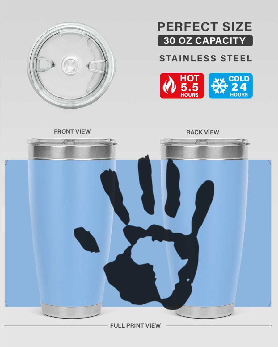 Cotton tank top featuring a hand with Africa design and inspiring phrases, perfect for casual wear.