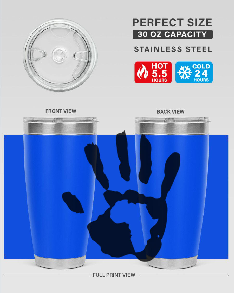 Cotton tank top featuring a hand with Africa design and inspiring phrases, perfect for casual wear.