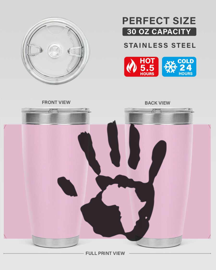 Cotton tank top featuring a hand with Africa design and inspiring phrases, perfect for casual wear.